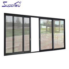 Big view Aluminum fixed window sliding door for house balcony french doors on China WDMA