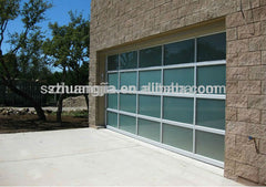 Black Anodized Aluminum Frame Automatic Frosted Tempered Glass Panels Garage Door prices on China WDMA