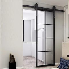 Black Metal Framed Glass Door Panel With Hardware Kit China Manufacturer, Steel Iron French sliding doors on China WDMA on China WDMA