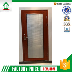 Blind inside single swing pen aluminium entrance door