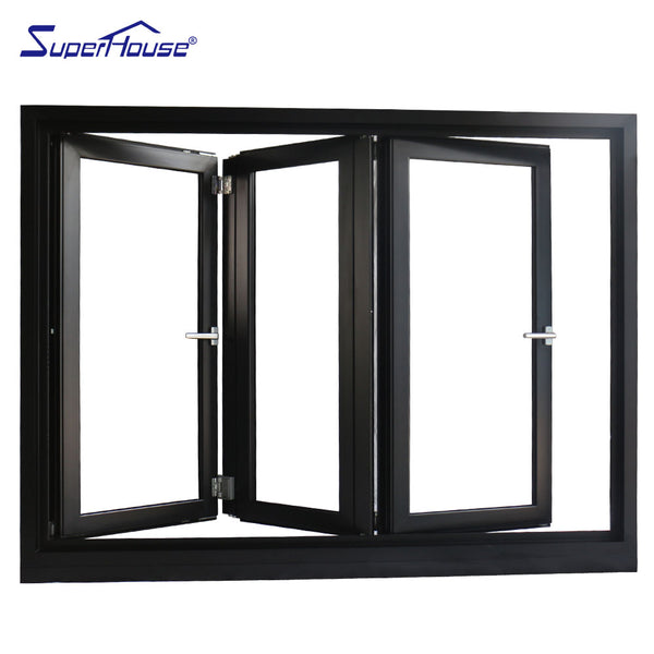 CSA/AAMA aluminium window double glazed folding glass windows on China WDMA