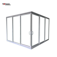 CSA NFRC AS2047 standard maker custom large internal powder coated aluminum sliding glass doors for office on China WDMA