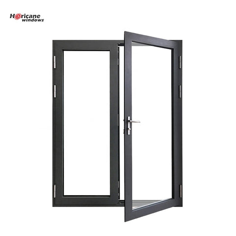 CSA NFRC AS2047 standard modern residential large aluminum double hinged patio doors on China WDMA