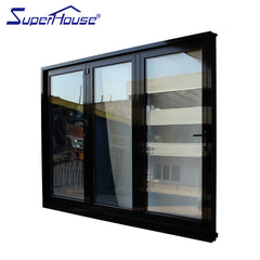 Canada CSA standard glass panel folding doors double glazed aluminum door on China WDMA