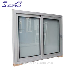 Canada standard aluminum frame tempered glass window anti noise aluminum sliding window with mosquito screen on China WDMA