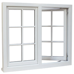 WDMA Double Glazed Swing UPVC Windows Soundproof PVC Casement Windows Made In China