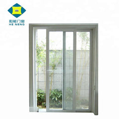 Cheap Double Tempered Glass White PVC Blacony Sliding Glass Doors with Grills for Bathrooms on China WDMA