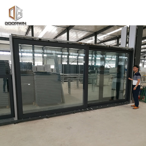 Cheap custom interior sliding doors cost of 3 panel patio door colored glass on China WDMA