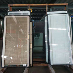 Cheap office glass sliding entry doors with internal blinds on China WDMA