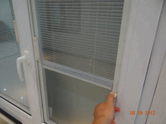 Cheap price waterproof pvc profile casement windows with inside blinds on China WDMA