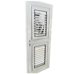 Cheapest bathroom casement door with ventilation aluminum louvers on China WDMA