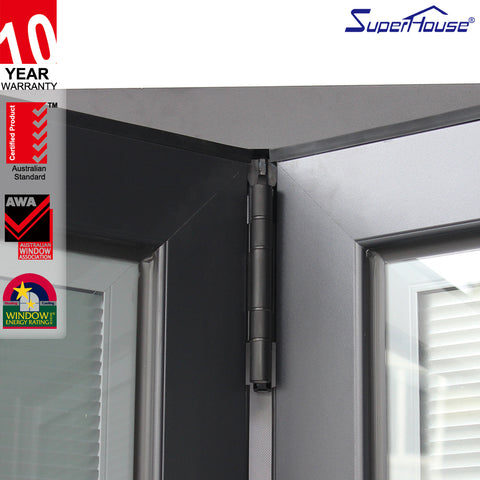 China Aluminum frame profile exterior bifold doors with AS2047 Certificate Meet AS1288 requirements on China WDMA