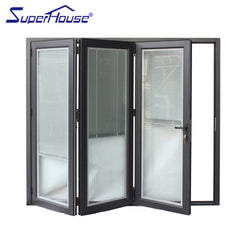 China Aluminum frame profile exterior bifold doors with AS2047 Certificate Meet AS1288 requirements on China WDMA