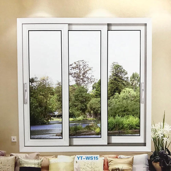 China Factory Price Upvc House Doors Windows 3 Panel Triple sliding window on China WDMA