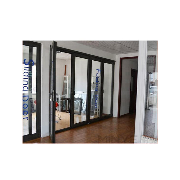 China Top Brand Aluminum Alloy patio folding storm glass door on China WDMA