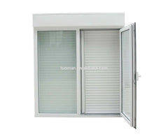 China aluminum windows and doors with roller shutter on China WDMA