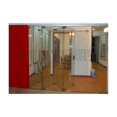 China factory and soundproof with hot insulation aluminum profile with double glass industrial inside blinds folding doors on China WDMA