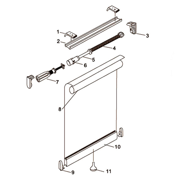 China factory curtain parts roller blind spring mechanism one touch system on China WDMA