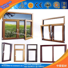 China factory wholesales Inward aluminium tilt and turn window, hurricane proof, casement window with roller shutters integrated on China WDMA