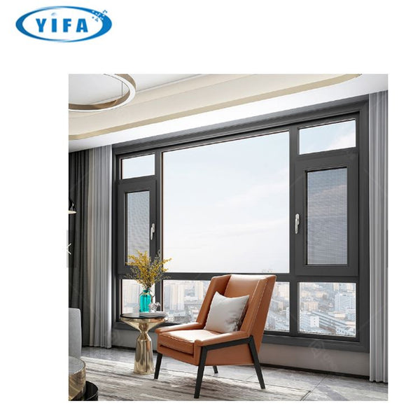 China factory wholesales Inward aluminium tilt and turn window, casement window with roller shutters integrated on China WDMA