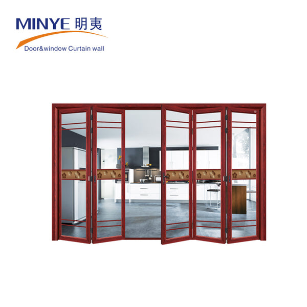 China manufacture french double seal-ing thermal break aluminium folding patio doors prices on China WDMA