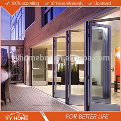 China supplier YY Home exterior aluminium bi-folding doors on China WDMA