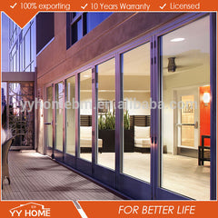 China supplier YY Home exterior aluminium bi-folding doors on China WDMA