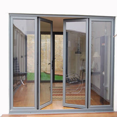 China supplier aluminium folding sliding exterior patio glass doors easy to install on China WDMA