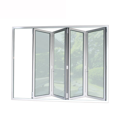 China supplier aluminium folding sliding exterior patio glass doors easy to install on China WDMA