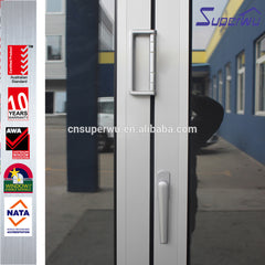 Chinese manufacturer aluminum frame double glazed folding aluminium storm door on China WDMA