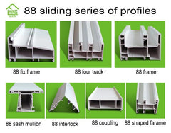 Chinese pvc window profile 88 fixed frame mullion upvc window mullion on China WDMA