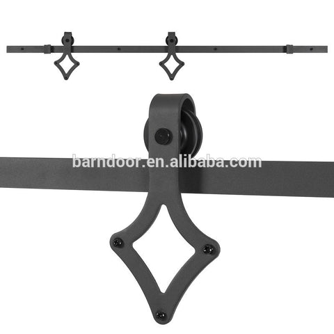 Classical diamond style Track Interior Sliding Barn Door Hardware Ajustable Slider on China WDMA