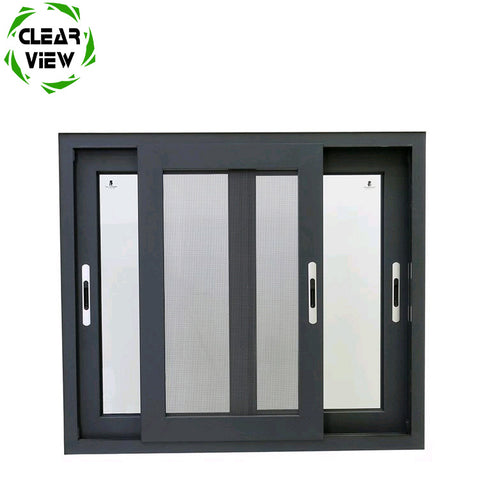 Clearview Furnishing tempered glass screen hurricane resistant office aluminum sliding window on China WDMA