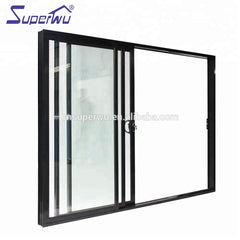 Commercial and Home 3 panel tempered safety glass aluminium profile sliding door on China WDMA