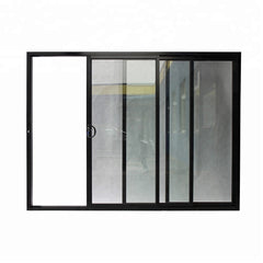 Commercial and Home 3 panel tempered safety glass aluminium profile sliding door on China WDMA