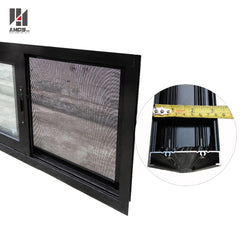 Commerical horizontal opening double glazed black aluminum sliding windows on China WDMA