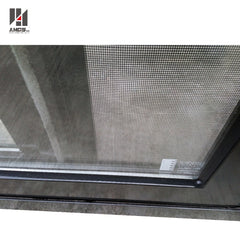 Commerical horizontal opening double glazed black aluminum sliding windows on China WDMA