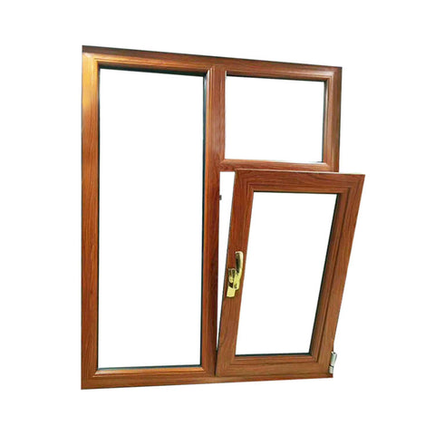 Competitive price upvc windows turn & tilt wood color casement windows for apartment on China WDMA