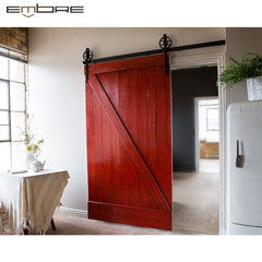 Cost price professional production room rustic bedroom sliding solid Interior wooden pine barn door on China WDMA