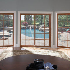 Custom UPVC French Interior 4 Panel 332 Sliding Patio Doors on China WDMA