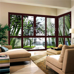 Custom security black aluminium sliding glass windows with mosquito net on China WDMA