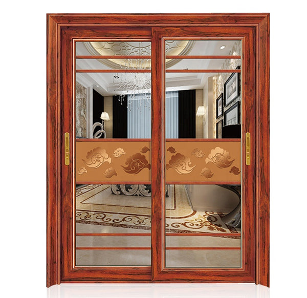 Customized aluminum profile sliding doors cost frame horizontal glass door aluminium framed sliding door on China WDMA