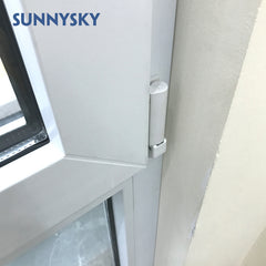 Customized j channel design vinyl upvc sliding glass color window