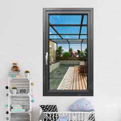 Customized modern design aluminum glass casement/ swing window on China WDMA