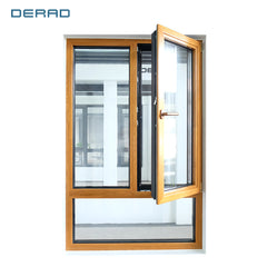 DERAD Wood and Aluminium Frame Triple Glazed Tempered Glass Window With Flyscreen on China WDMA