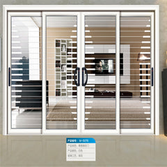 Design Interior Home Track Grill Glass Tilt Sliding Double Glaze Aluminum Slide Door on China WDMA