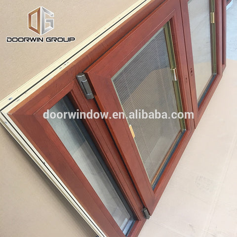 Double Casement Windows Aluminum Wood Composite Integral Blinds Tilt Turn Window on China WDMA