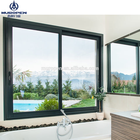 Double Glazed Windows Australia Standard AS2047 Approved Aluminium Window Sliding Windows iron window grill design anodized on China WDMA