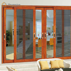 Double Leaf Sliding Aluminum Entry Exterior Door on China WDMA