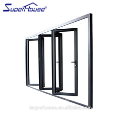 Double glass folding aluminium collapsible doors on China WDMA